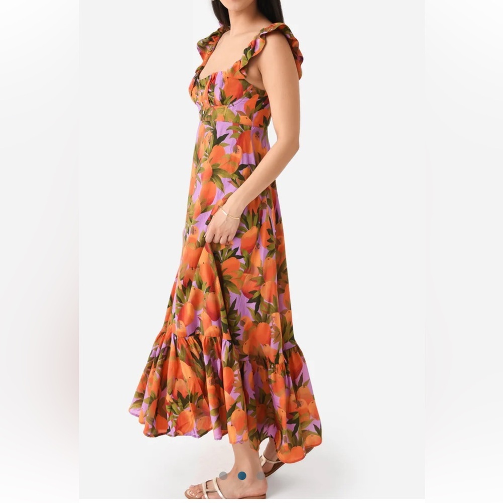 Farm Rio Women's Mango Macaws Maxi Dress Size XS - Picture 2 of 15